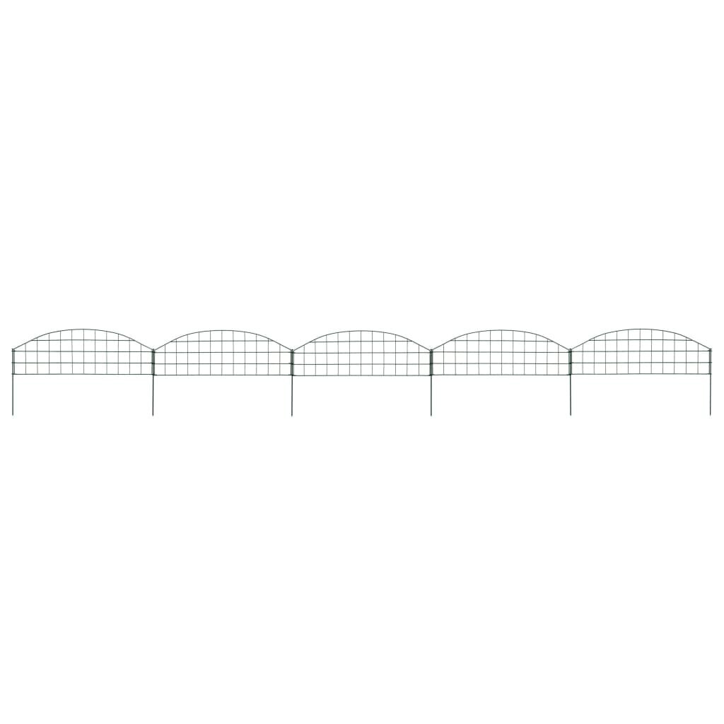 Tvoros rinkinys tvenkiniui, žalias, 77,3x26cm, arkinis viršus kaina ir informacija | Tvoros ir jų priedai | pigu.lt