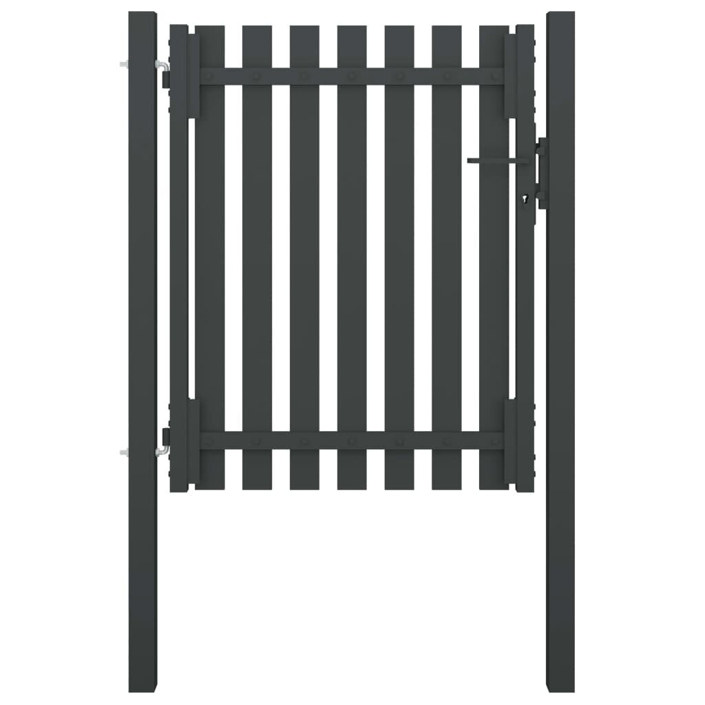 Sodo vartai, 1x1,5m, plienas, antracito spalvos kaina ir informacija | Tvoros ir jų priedai | pigu.lt