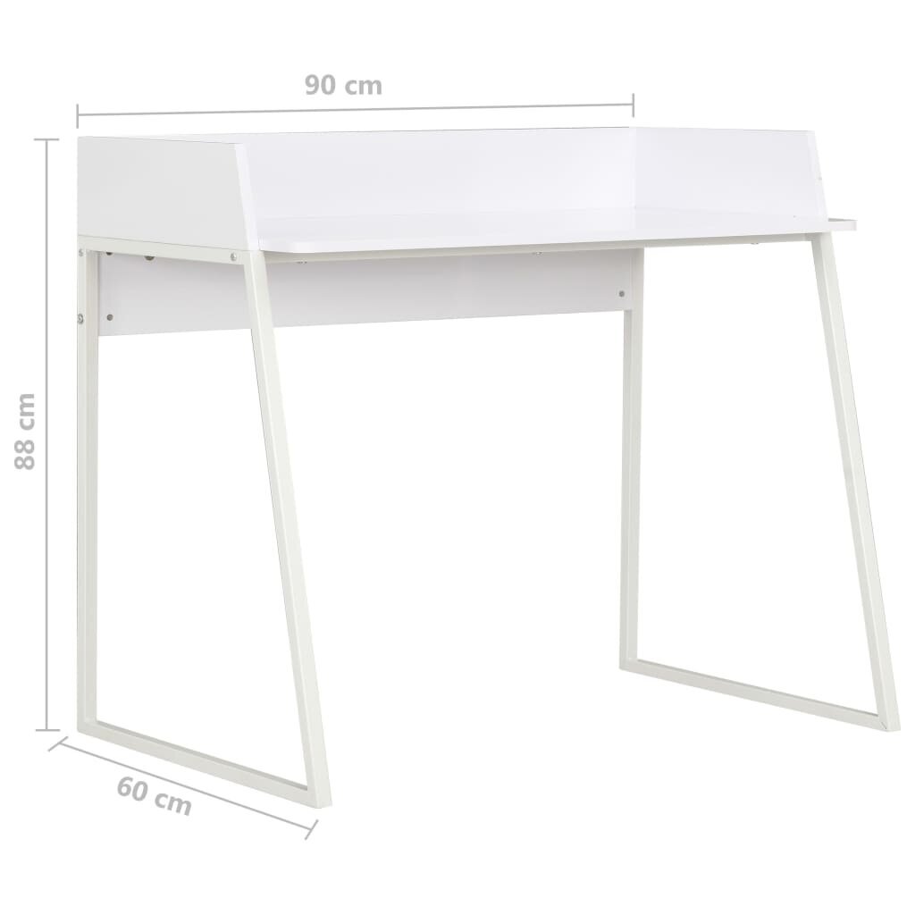 Rašomasis stalas, 90x60x88cm, baltas цена и информация | Kompiuteriniai, rašomieji stalai | pigu.lt