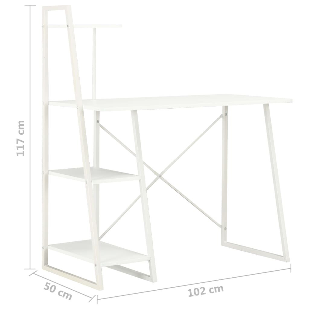 Stalas su lentyna, 102x50x117 cm kaina ir informacija | Kompiuteriniai, rašomieji stalai | pigu.lt