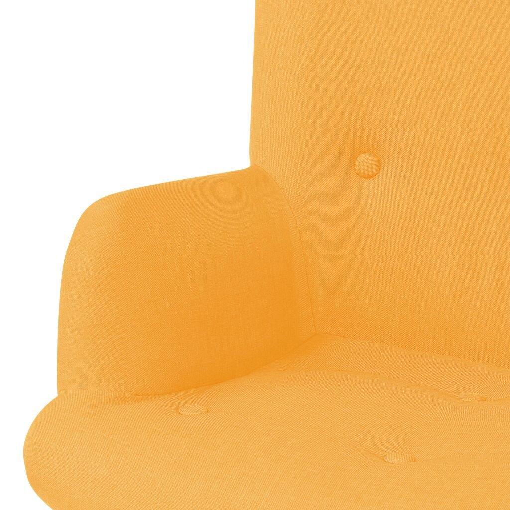 Krėslas su pakoja, geltonas kaina ir informacija | Svetainės foteliai | pigu.lt