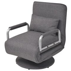 Supamoji kėdė ir sofa-lova, pilka kaina ir informacija | Svetainės foteliai | pigu.lt