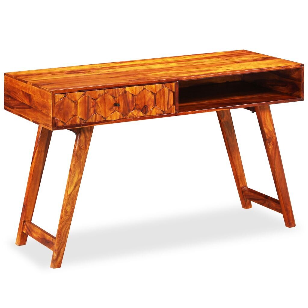 Rašomasis stalas, 118x50x76cm, rudas kaina ir informacija | Kompiuteriniai, rašomieji stalai | pigu.lt