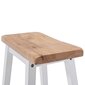 Baro baldų rinkinys, 3 dalių, medienos plokštė (MDF), baltas kaina ir informacija | Valgomojo komplektai | pigu.lt