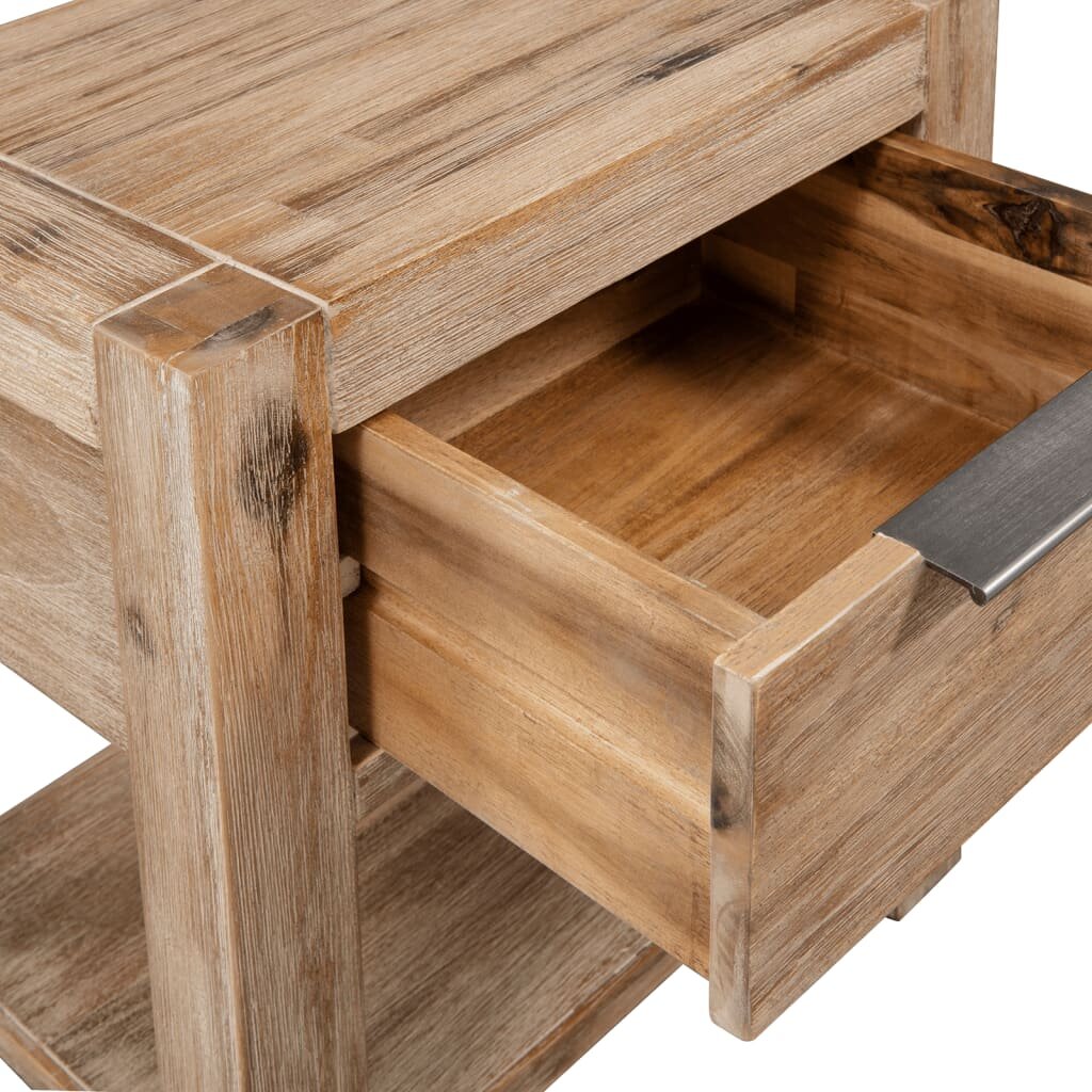 Naktinis staliukas 40x30x48 cm rudas цена и информация | Spintelės prie lovos | pigu.lt