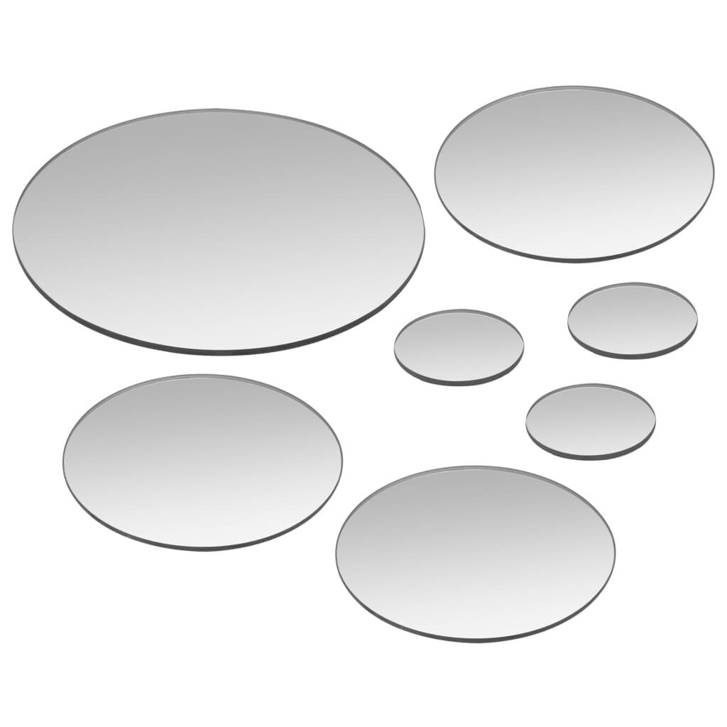 Sieninių veidrodžių komplektas, 7 vnt., apvalus, stiklas, kaina ir informacija | Veidrodžiai | pigu.lt