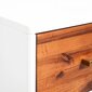 Naktinis staliukas 40x30x45 cm baltas - rudas цена и информация | Spintelės prie lovos | pigu.lt