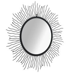 Sieninis veidrodis, 80cm, juodas цена и информация | Зеркала | pigu.lt