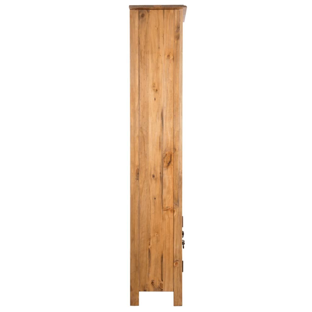 Vonios spintelė vidaXL, pušies mediena, 48x32x170 cm kaina ir informacija | Vonios spintelės | pigu.lt
