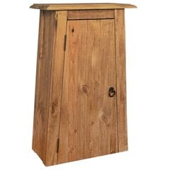 Sieninė vonios spintelė vidaXL, pušies mediena, 42x23x70cm kaina ir informacija | Vonios spintelės | pigu.lt