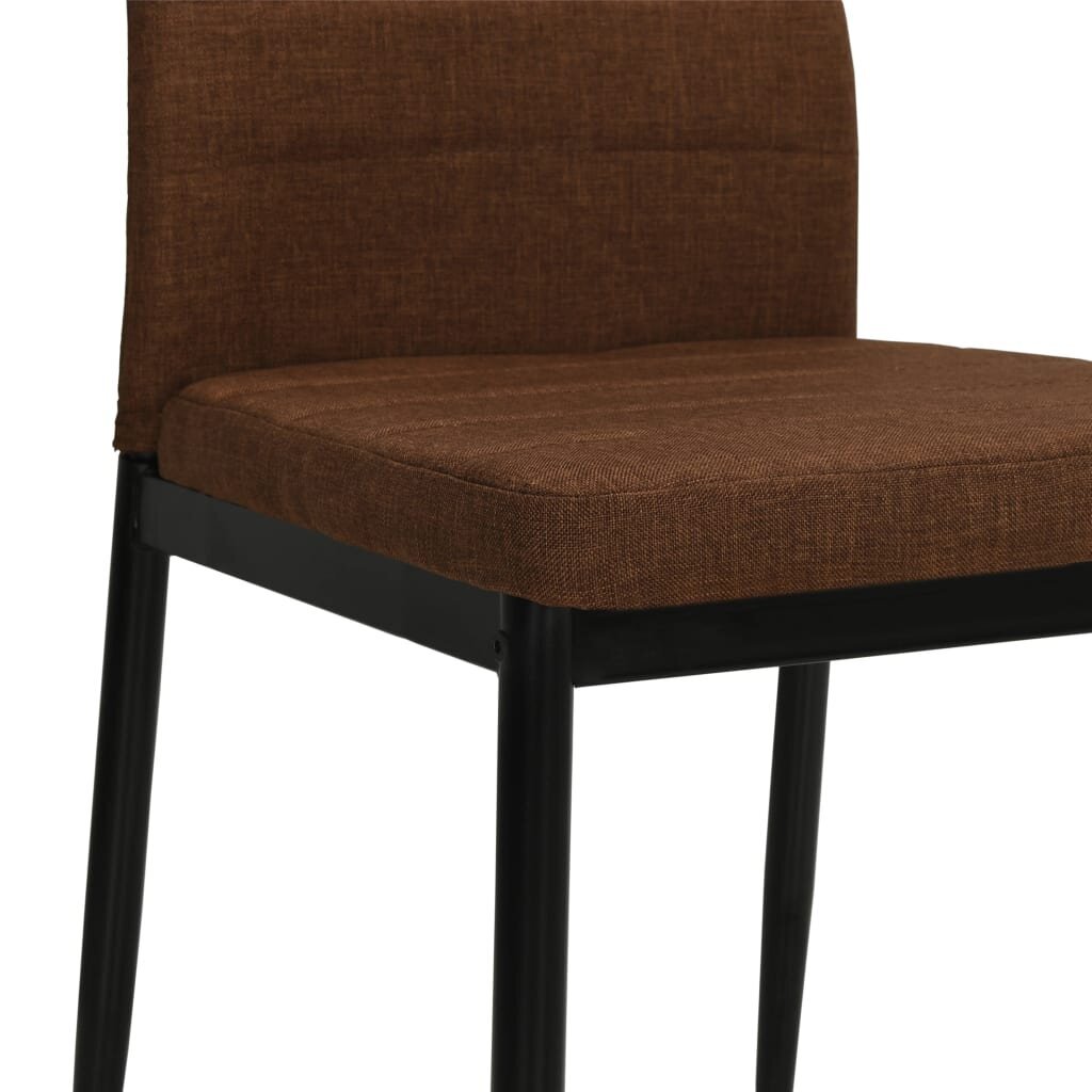 Valgomojo kėdės, 2vnt., rudos, audinys цена и информация | Virtuvės ir valgomojo kėdės | pigu.lt