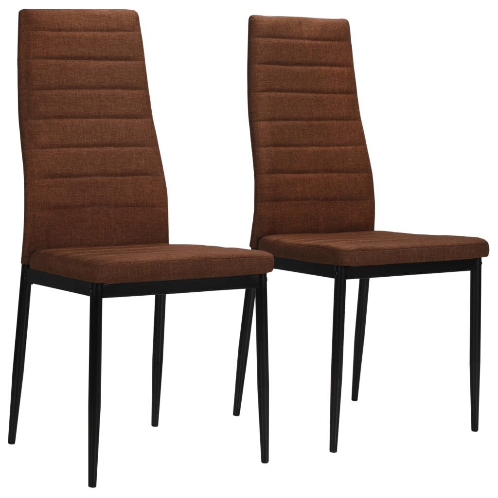 Valgomojo kėdės, 2vnt., rudos, audinys цена и информация | Virtuvės ir valgomojo kėdės | pigu.lt