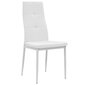 Valgomojo kėdės, 2 vnt., baltos spalvos, dirbtinė oda цена и информация | Virtuvės ir valgomojo kėdės | pigu.lt