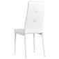 Valgomojo kėdės, 2 vnt., baltos spalvos, dirbtinė oda цена и информация | Virtuvės ir valgomojo kėdės | pigu.lt