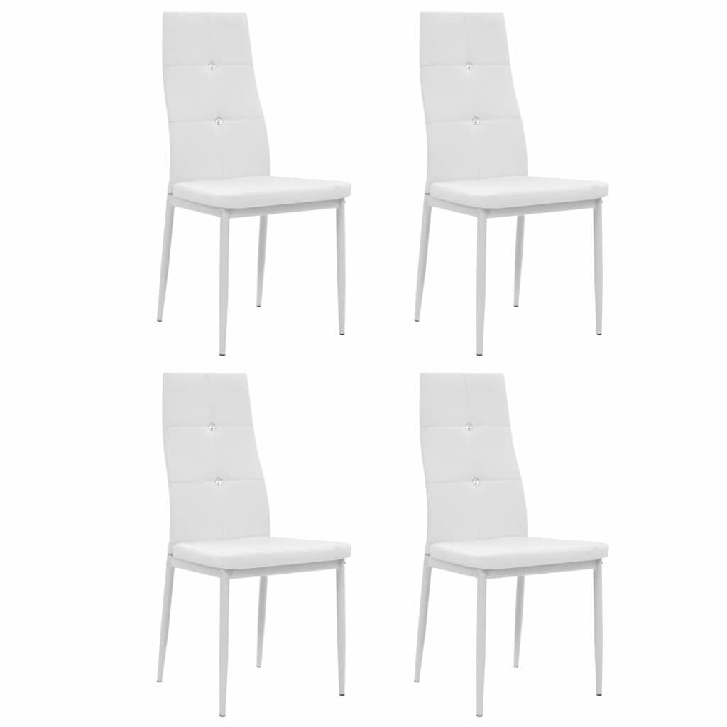 Valgomojo kėdės, 4 vnt., baltos kaina ir informacija | Virtuvės ir valgomojo kėdės | pigu.lt