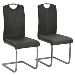 Консольные обеденные стулья, 2 шт., серого цвета цена и информация | Стулья для кухни и столовой | pigu.lt