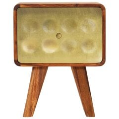 Naktinis staliukas 49x40x30 cm rudas kaina ir informacija | Spintelės prie lovos | pigu.lt
