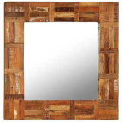 Sieninis veidrodis, 60x60cm, rudas цена и информация | Зеркала | pigu.lt