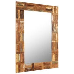 Sieninis veidrodis, perdirbtos medienos masyvas, 60x90cm, цена и информация | Зеркала | pigu.lt