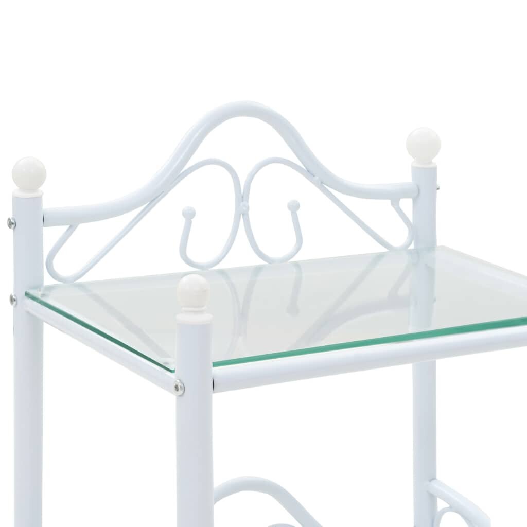 Naktiniai staliukai 45x31x60 cm balti kaina ir informacija | Spintelės prie lovos | pigu.lt