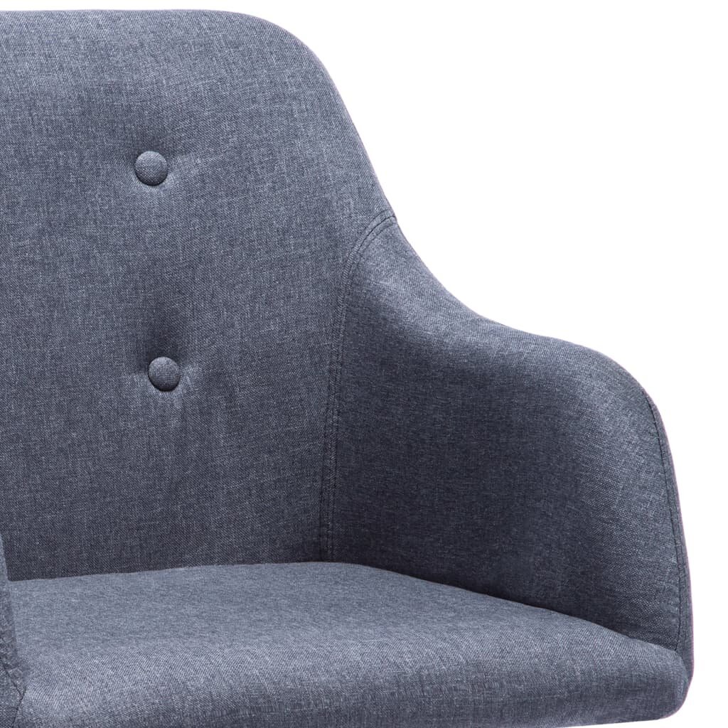 Valgomojo kėdės, 2 vnt., tamsiai pilkos, audinys kaina ir informacija | Virtuvės ir valgomojo kėdės | pigu.lt