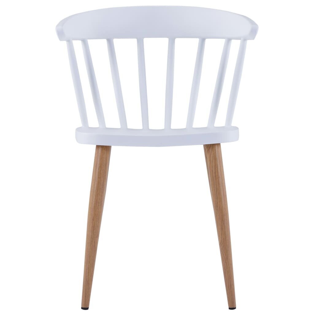 Valgomojo kėdės, 2 vnt., baltos spalvos, plastikas цена и информация | Virtuvės ir valgomojo kėdės | pigu.lt