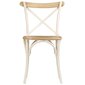 Kėdės, 2vnt., baltos, 51x52x84cm, mango masyvas, kryžminis diz. kaina ir informacija | Virtuvės ir valgomojo kėdės | pigu.lt