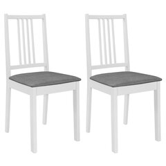 Обеденные стулья, 2 шт., белый цена и информация | Стулья для кухни и столовой | pigu.lt