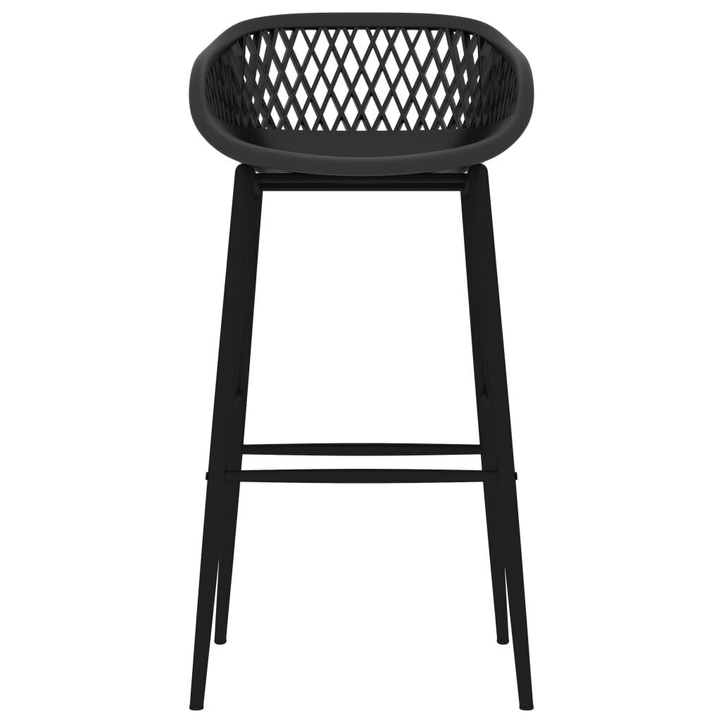 vidaXL Baro kėdės, 2vnt., juodos spalvos цена и информация | Virtuvės ir valgomojo kėdės | pigu.lt
