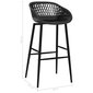 vidaXL Baro kėdės, 2vnt., juodos spalvos цена и информация | Virtuvės ir valgomojo kėdės | pigu.lt