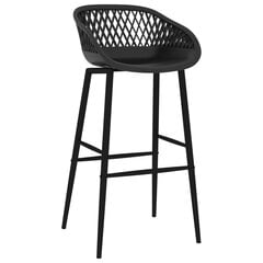 vidaXL Baro kėdės, 4vnt., juodos spalvos kaina ir informacija | Virtuvės ir valgomojo kėdės | pigu.lt
