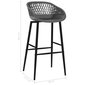 Baro kėdės, 4vnt., pilkos spalvos kaina ir informacija | Virtuvės ir valgomojo kėdės | pigu.lt