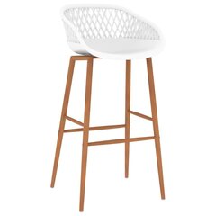 Барные стулья, 4 шт., белого цвета цена и информация | Стулья для кухни и столовой | pigu.lt