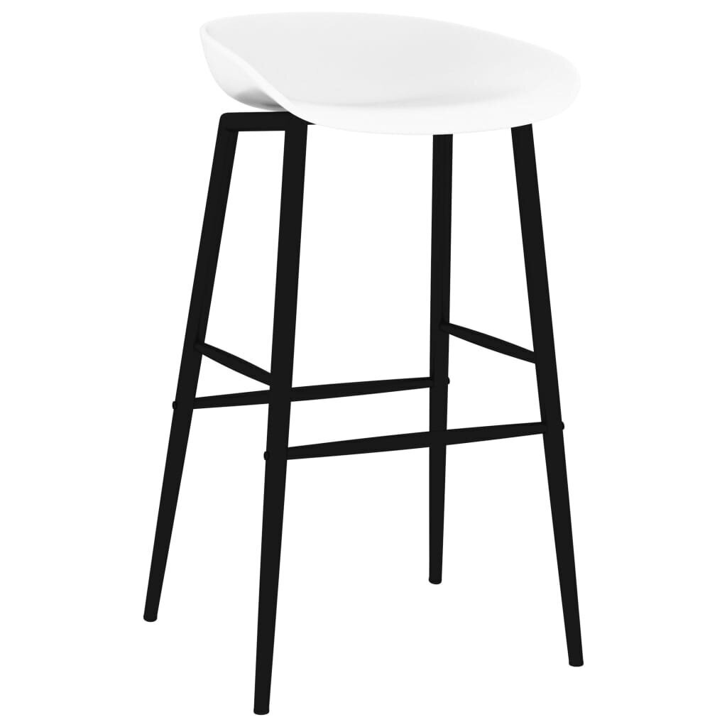 vidaXL Baro kėdės, 4vnt., baltos spalvos цена и информация | Virtuvės ir valgomojo kėdės | pigu.lt