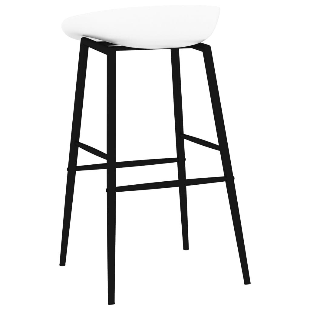 vidaXL Baro kėdės, 4vnt., baltos spalvos цена и информация | Virtuvės ir valgomojo kėdės | pigu.lt