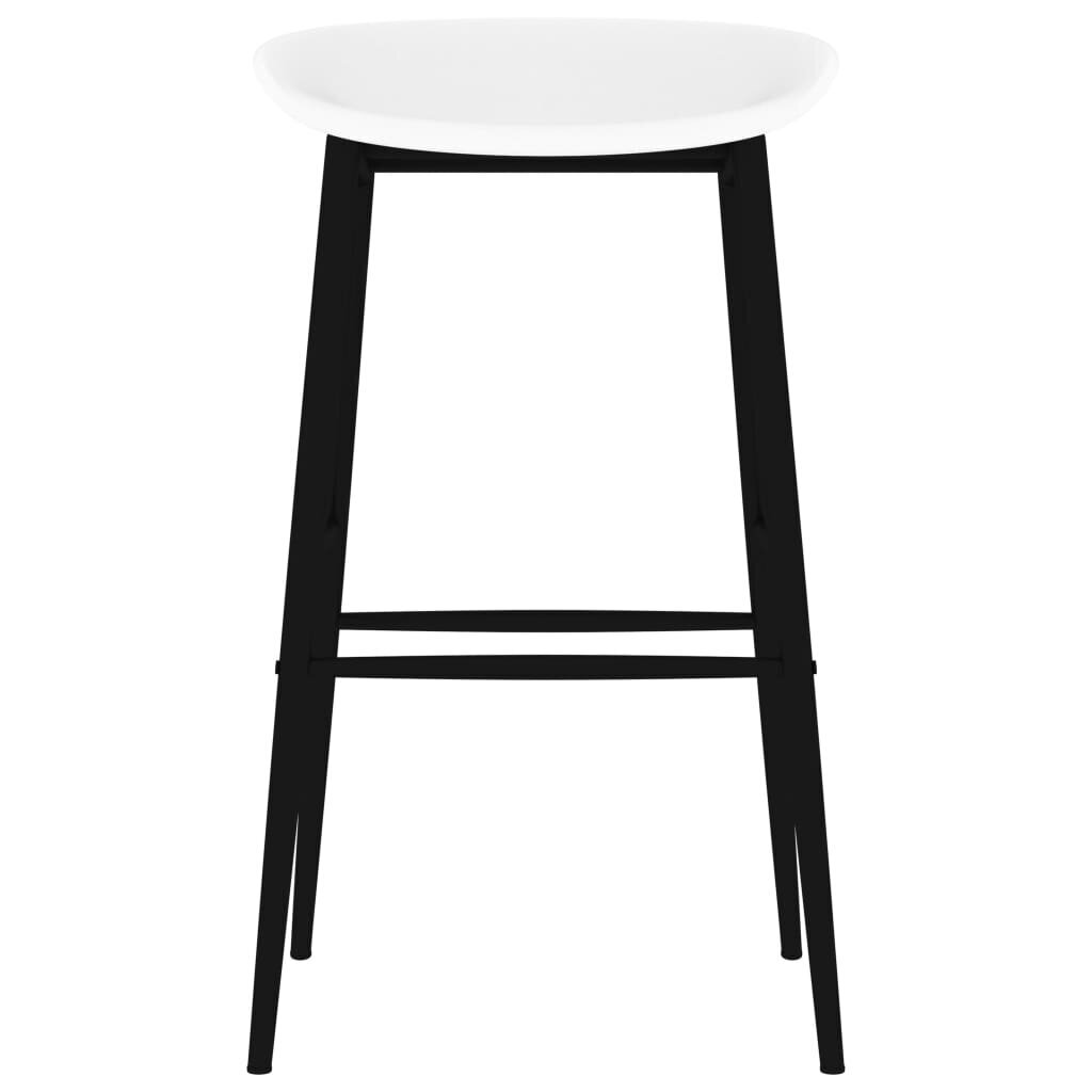 vidaXL Baro kėdės, 4vnt., baltos spalvos kaina ir informacija | Virtuvės ir valgomojo kėdės | pigu.lt