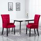 Valgomojo kėdė su porankiais, raudona, aksomas kaina ir informacija | Virtuvės ir valgomojo kėdės | pigu.lt