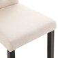 Valgomojo kėdės, 2 vnt., kreminės spalvos, audinys kaina ir informacija | Virtuvės ir valgomojo kėdės | pigu.lt