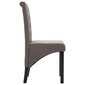 Valgomojo kėdės, 2 vnt., pilkos spalvos, audinys kaina ir informacija | Virtuvės ir valgomojo kėdės | pigu.lt