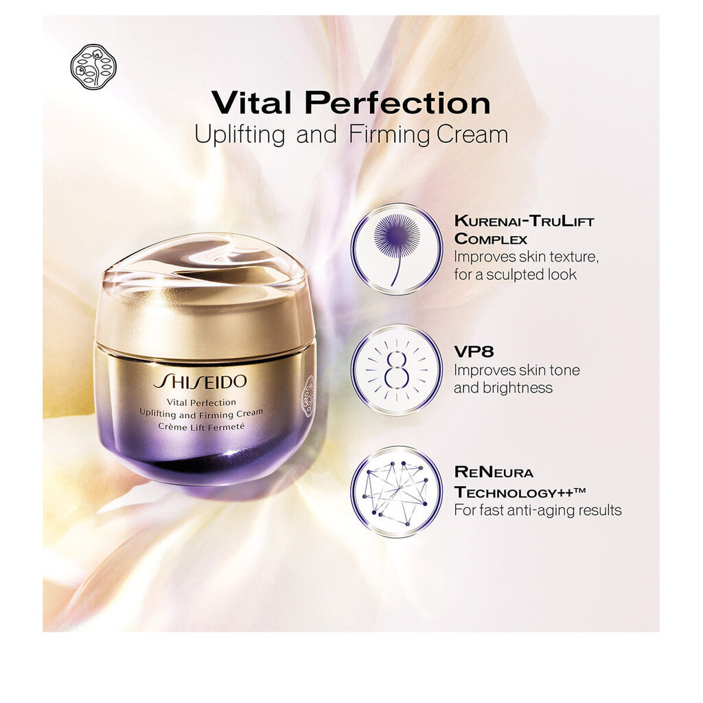 Atgaivinantis veido kremas Shiseido Vital Perfection Uplifting and Firming, 75 ml kaina ir informacija | Veido kremai | pigu.lt