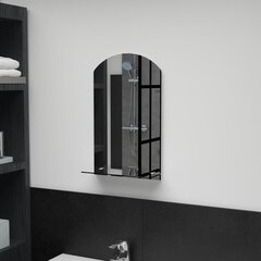 Настенное зеркало с полкой, 30х50см, закаленное стекло цена и информация | Зеркала | pigu.lt