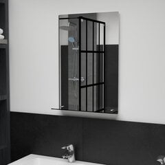Sieninis veidrodis su lentyna, 40x60cm, grūdintas stiklas kaina ir informacija | Veidrodžiai | pigu.lt