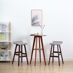 Барные стулья, 2 шт., серые цена и информация | Стулья для кухни и столовой | pigu.lt