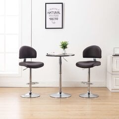 Деревянные барные стулья, коричнево-бежевые, 2 шт. цена и информация | Стулья для кухни и столовой | pigu.lt