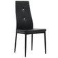 Valgomojo kėdės, 6vnt., juodos, dirbtinė oda цена и информация | Virtuvės ir valgomojo kėdės | pigu.lt