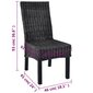 Valgomojo kėdės, 6vnt., juodos spalvos цена и информация | Virtuvės ir valgomojo kėdės | pigu.lt