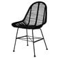 Valgomojo kėdės, 6vnt., juodos, natūralus ratanas kaina ir informacija | Virtuvės ir valgomojo kėdės | pigu.lt