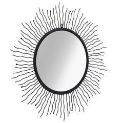 Sodo sieninis veidrodis, 80 cm, juodas цена и информация | Зеркала | pigu.lt