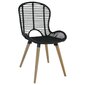 Valgomojo kėdės, 6vnt., juodos spalvos, natūralus ratanas kaina ir informacija | Virtuvės ir valgomojo kėdės | pigu.lt