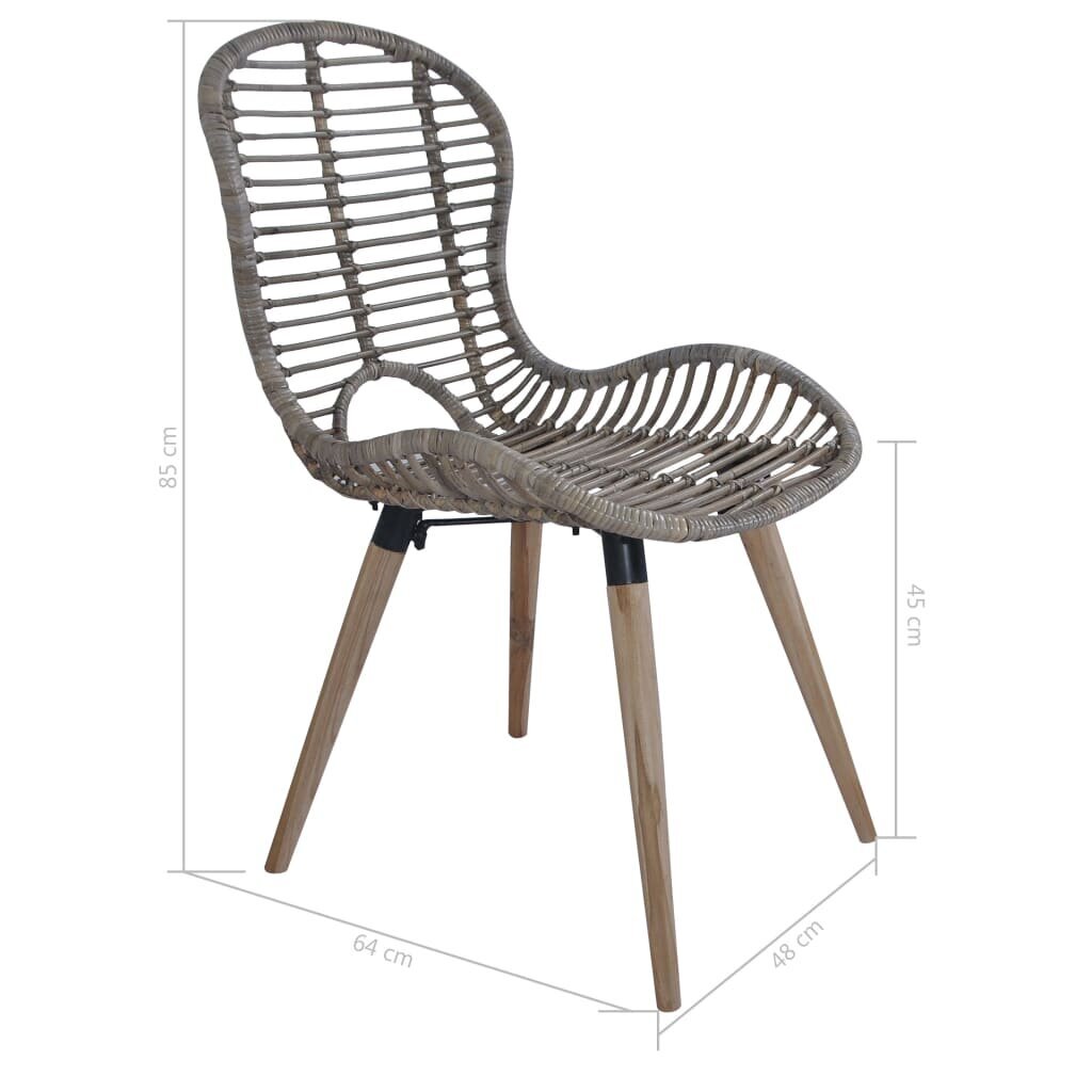 Valgomojo kėdės, 6 vnt., rudos spalvos kaina ir informacija | Virtuvės ir valgomojo kėdės | pigu.lt